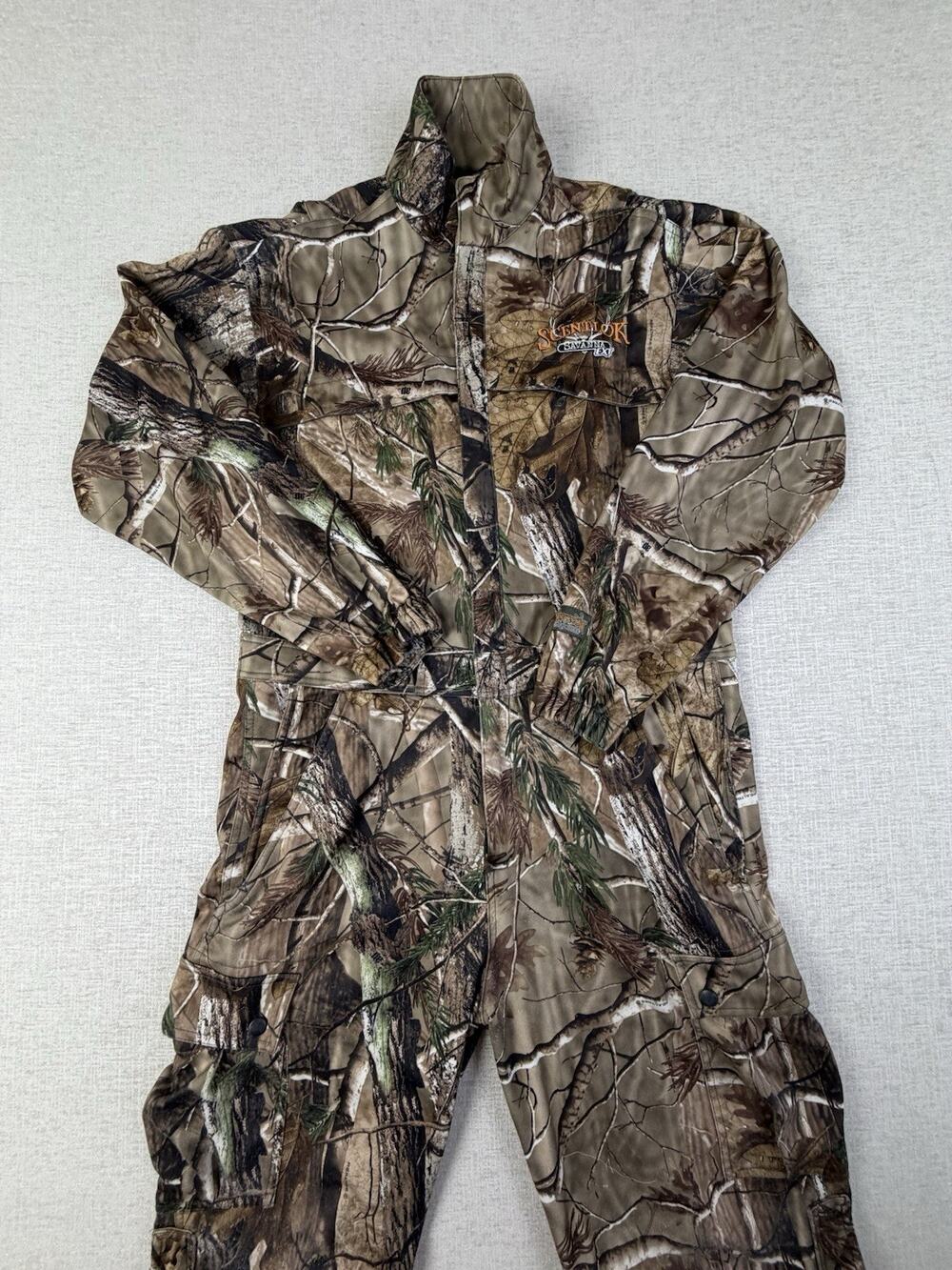 ScentLok Savanna EXT Men’s Medium Realtree Camo Hunting Coveralls READ